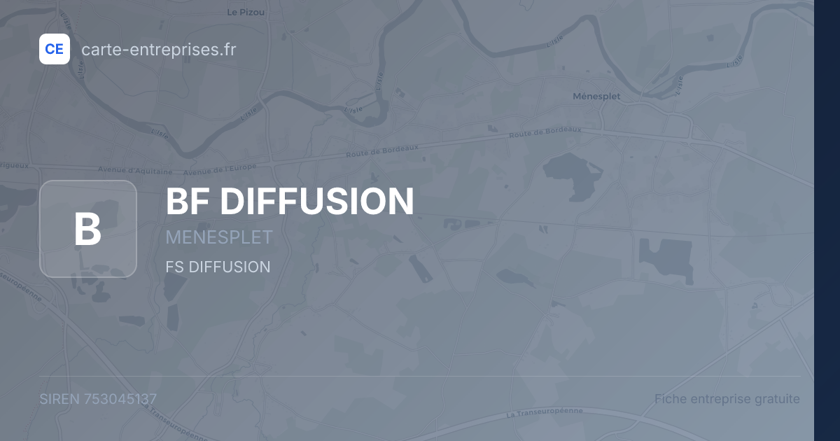 BF DIFFUSION — 753045137 — fiche entreprise