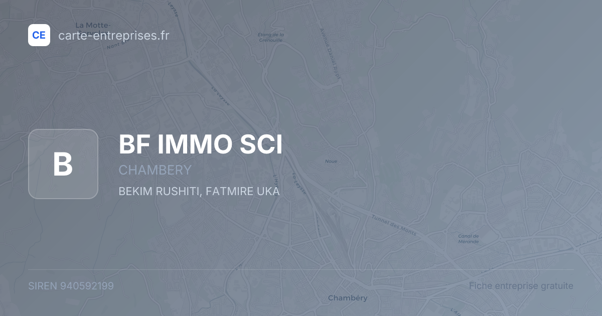 BF IMMO SCI — 940592199 — fiche entreprise