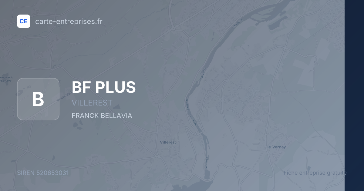 BF PLUS — 520653031 — fiche entreprise