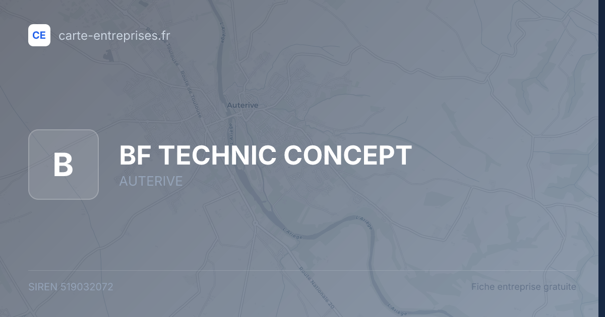 BF TECHNIC CONCEPT — 519032072 — fiche entreprise