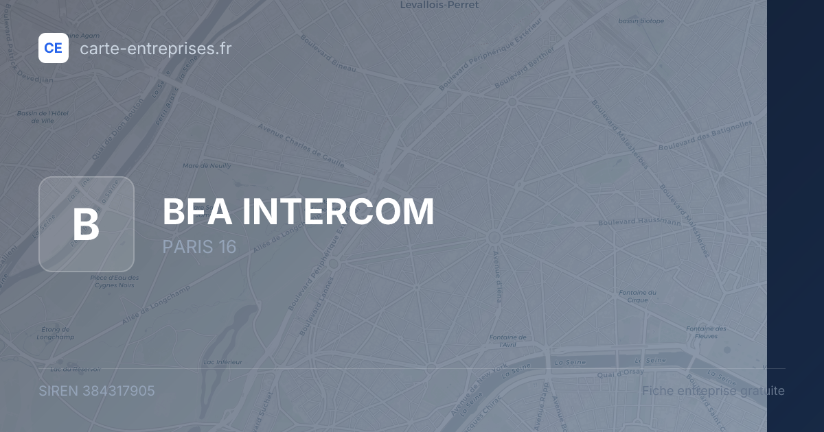 BFA INTERCOM — 384317905 — fiche entreprise