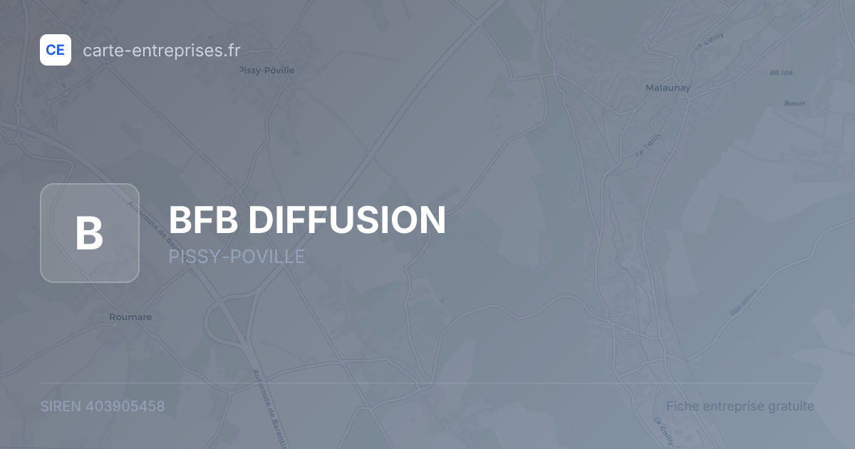 BFB DIFFUSION — 403905458 — fiche entreprise