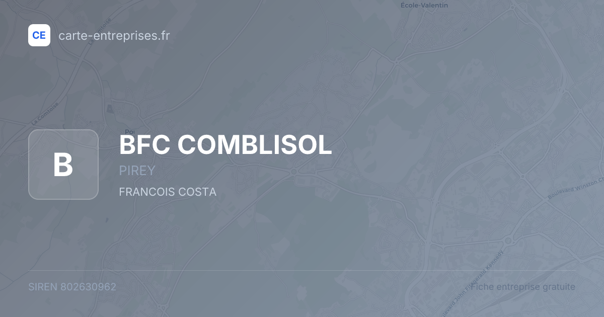 BFC COMBLISOL — 802630962 — fiche entreprise