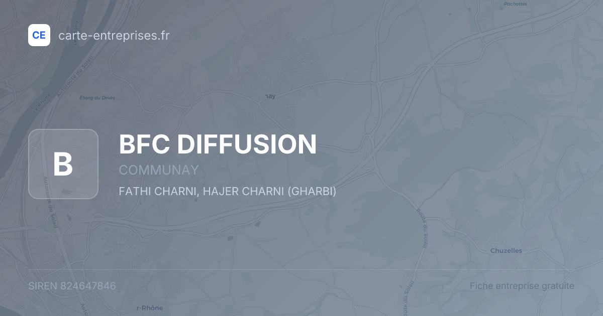 BFC DIFFUSION — 824647846 — fiche entreprise