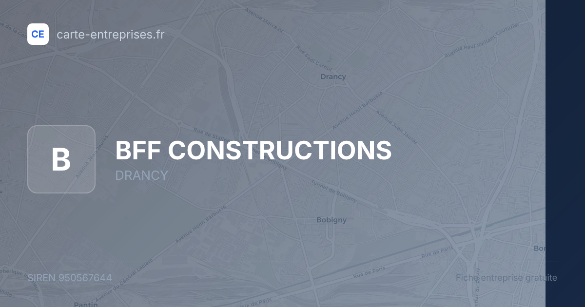 BFF CONSTRUCTIONS — 950567644 — fiche entreprise