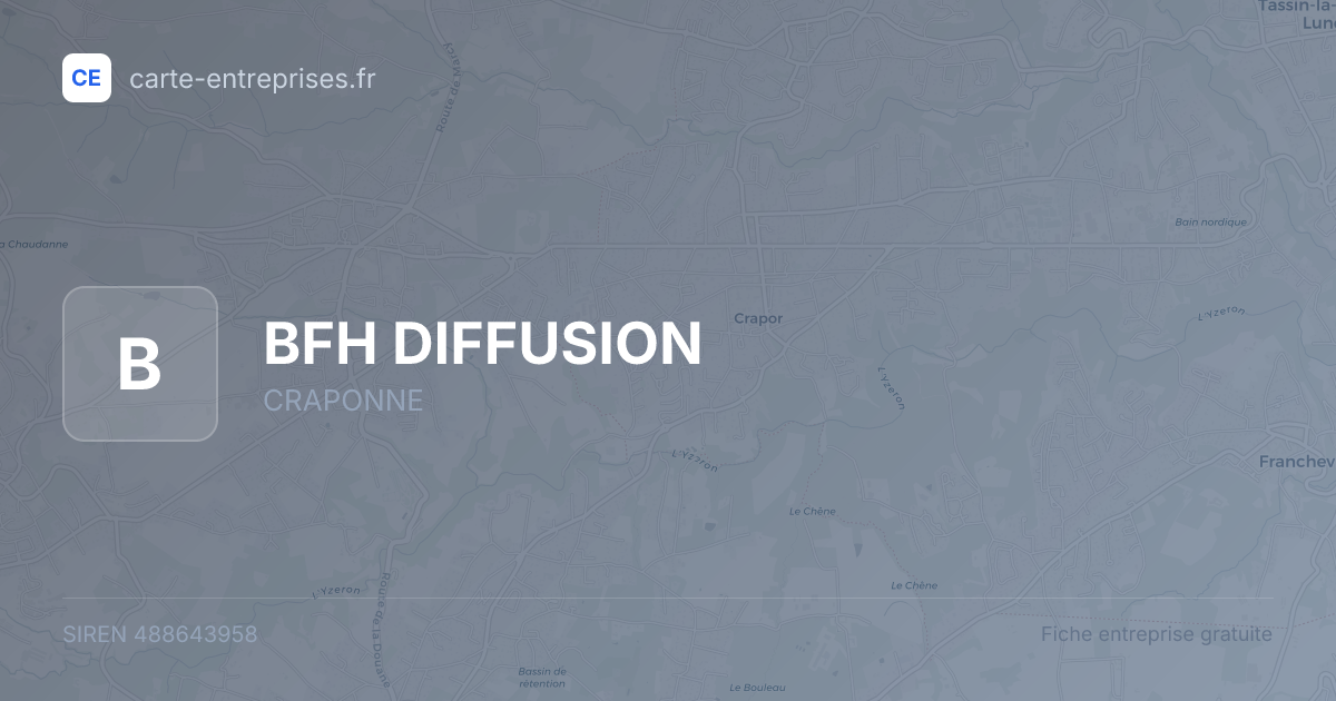 BFH DIFFUSION — 488643958 — fiche entreprise