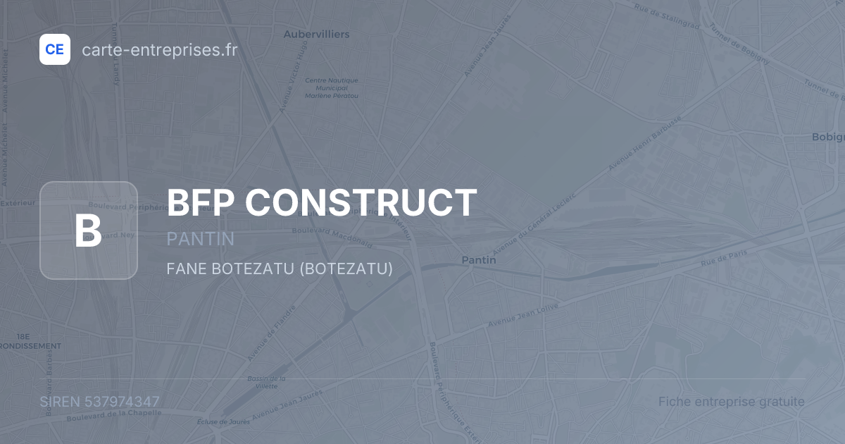 BFP CONSTRUCT — 537974347 — fiche entreprise