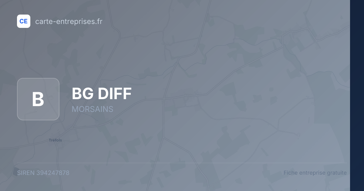 BG DIFF — 394247878 — fiche entreprise