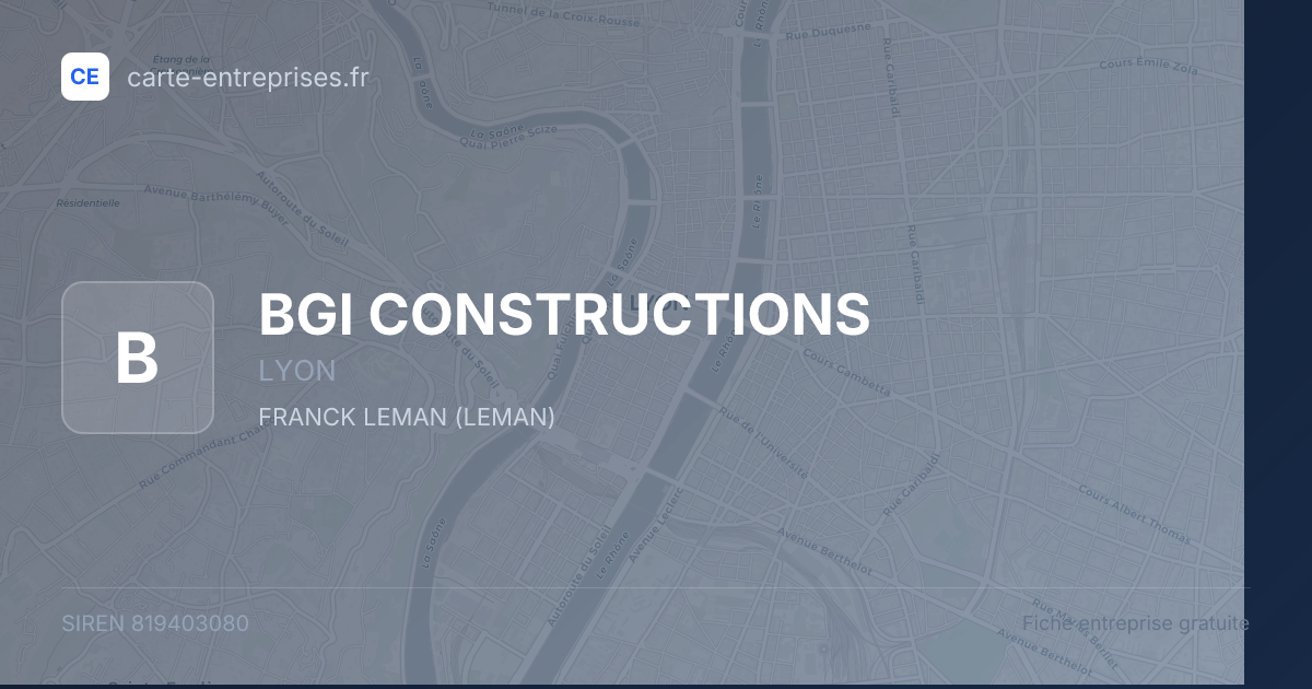 BGI CONSTRUCTIONS — 819403080 — fiche entreprise