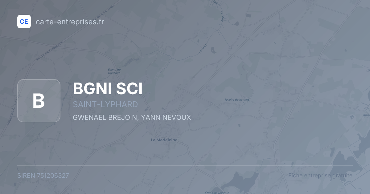 BGNI SCI — 751206327 — fiche entreprise