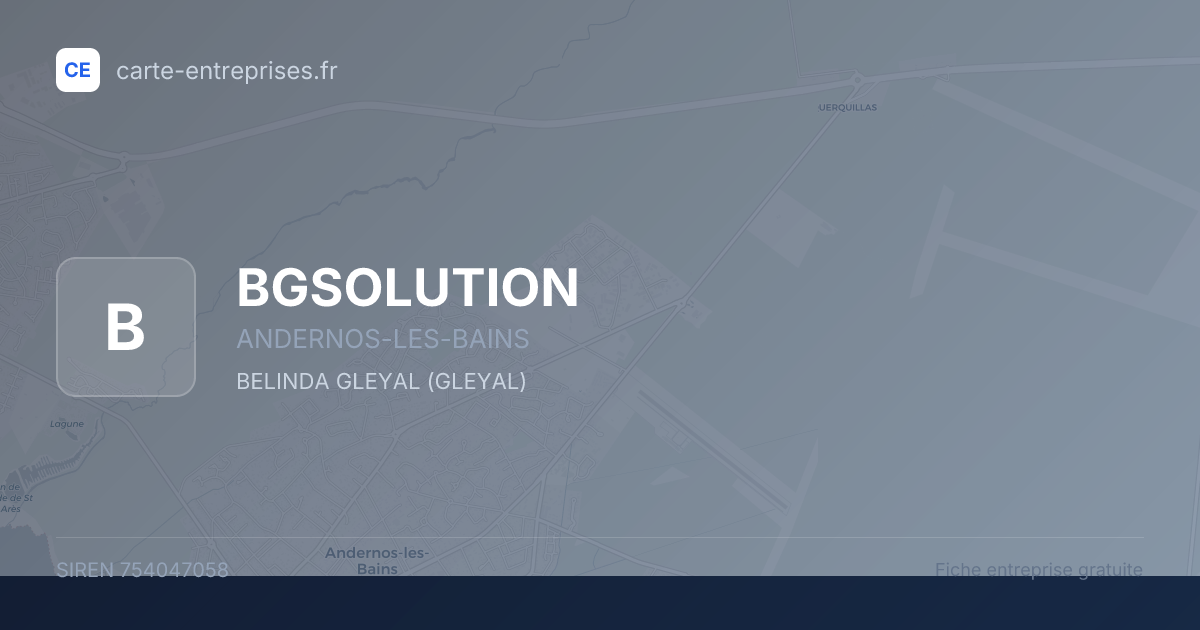 BGSOLUTION — 754047058 — fiche entreprise
