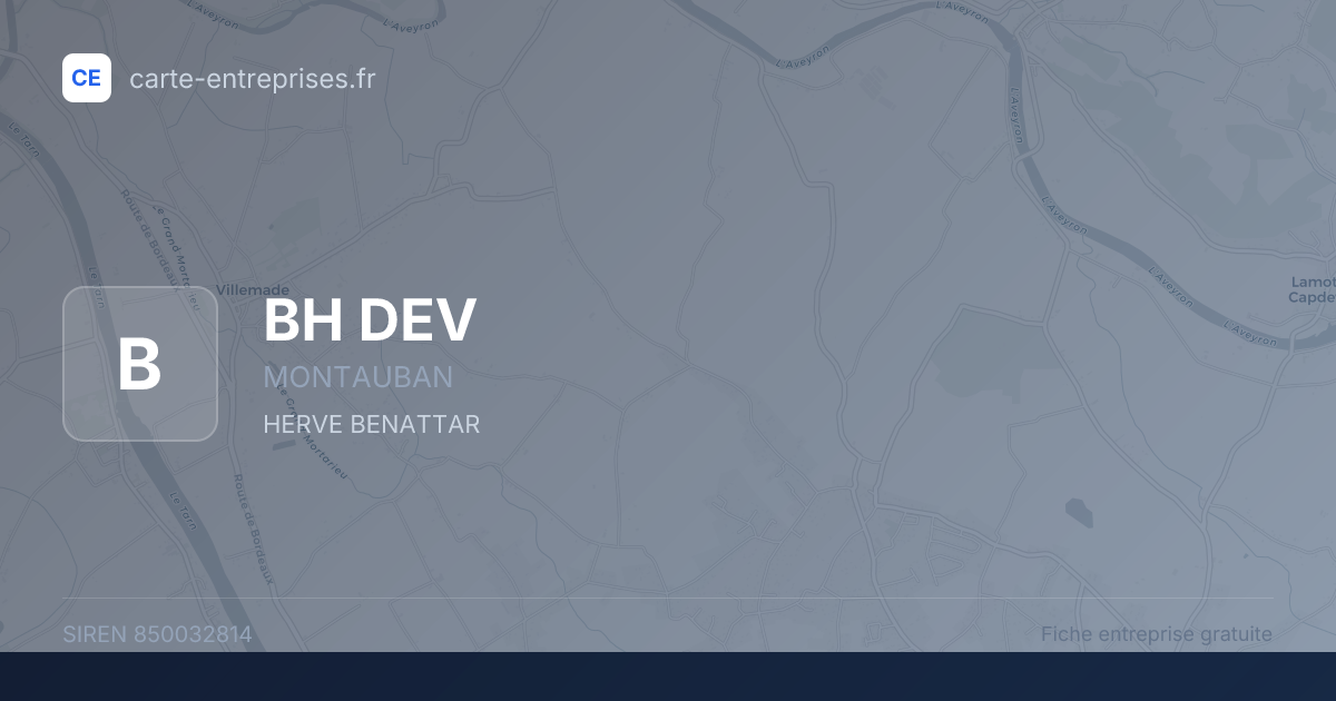 BH DEV — 850032814 — fiche entreprise