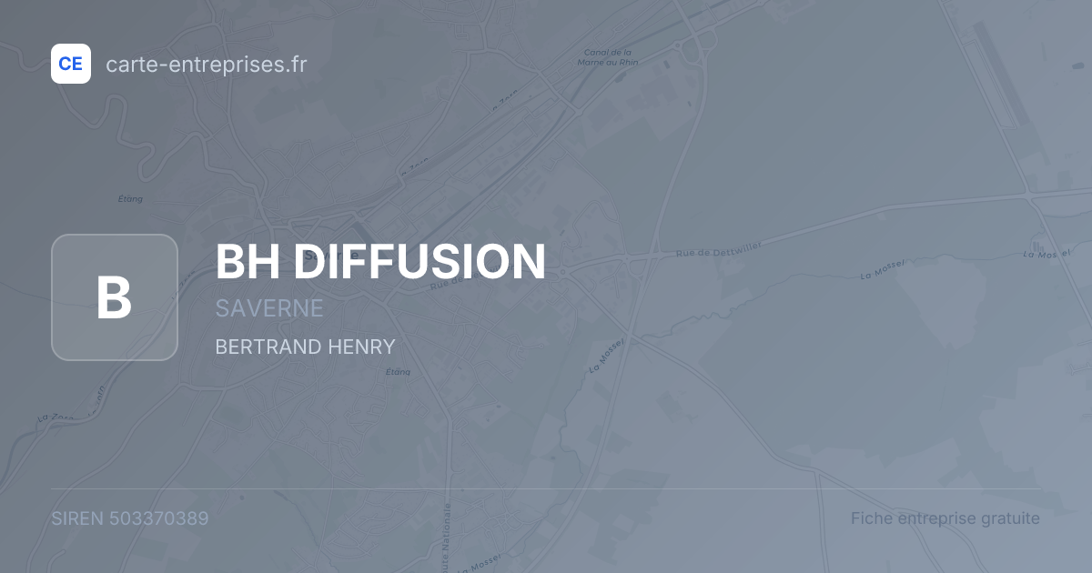 BH DIFFUSION — 503370389 — fiche entreprise