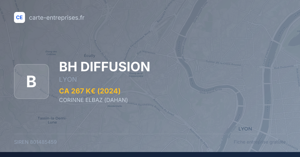 BH DIFFUSION — 801485459 — fiche entreprise