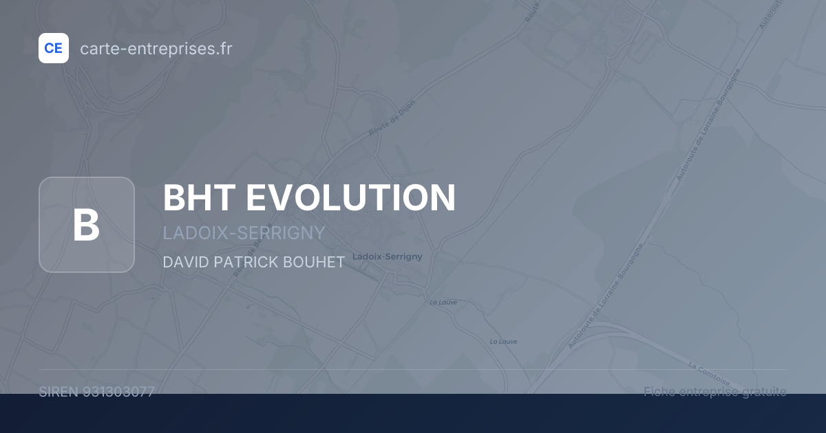 BHT EVOLUTION — 931303077 — fiche entreprise