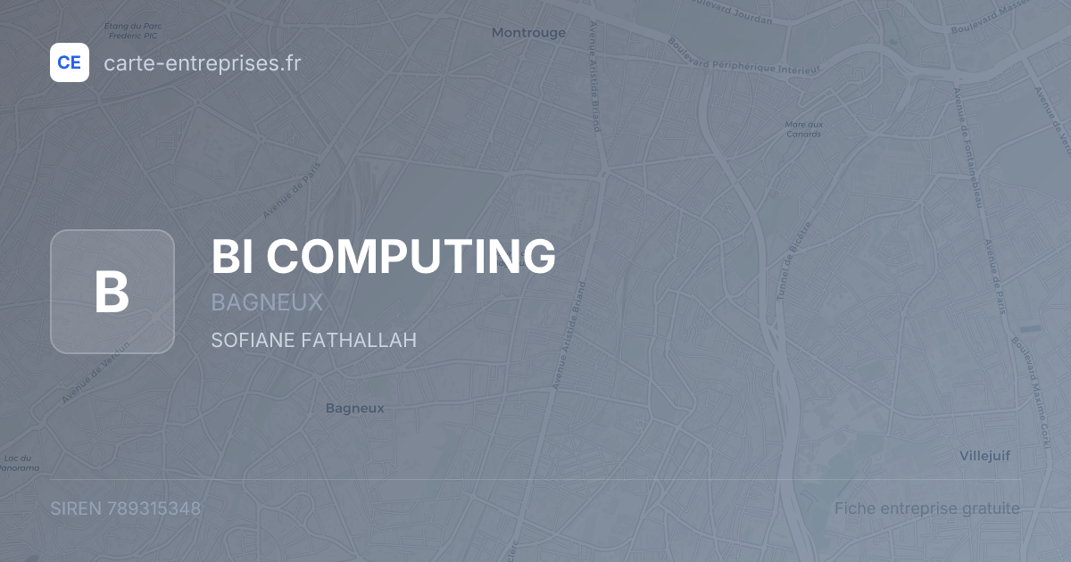 BI COMPUTING — 789315348 — fiche entreprise