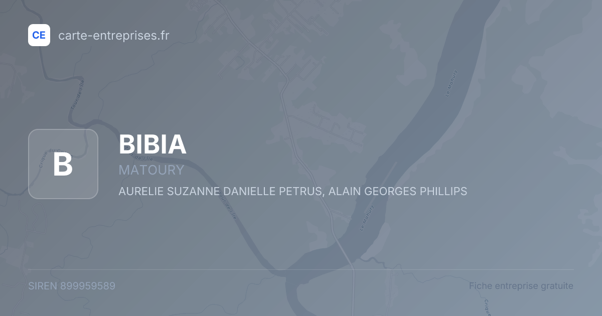 BIBIA — 899959589 — fiche entreprise