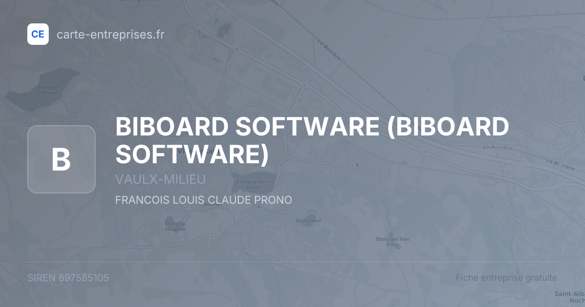 BIBOARD SOFTWARE — 897585105 — fiche entreprise