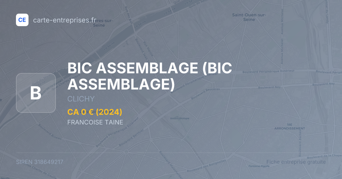 BIC ASSEMBLAGE — 318649217 — fiche entreprise