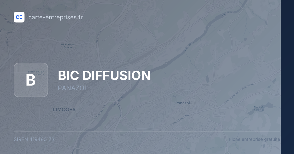 BIC DIFFUSION — 419480173 — fiche entreprise