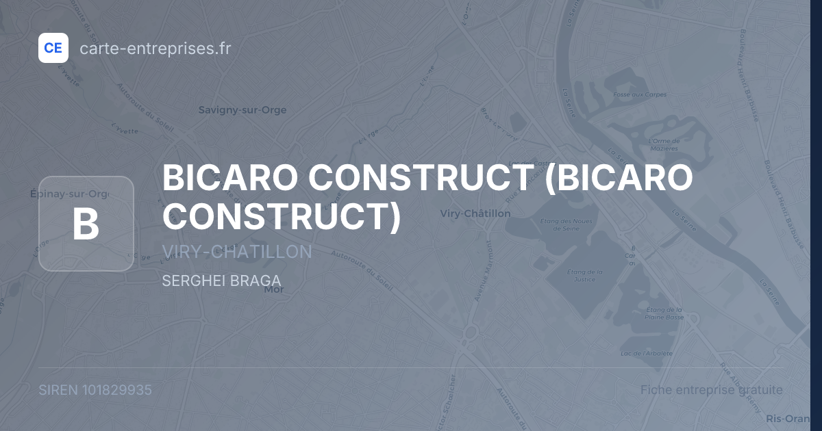 BICARO CONSTRUCT — 101829935 — fiche entreprise