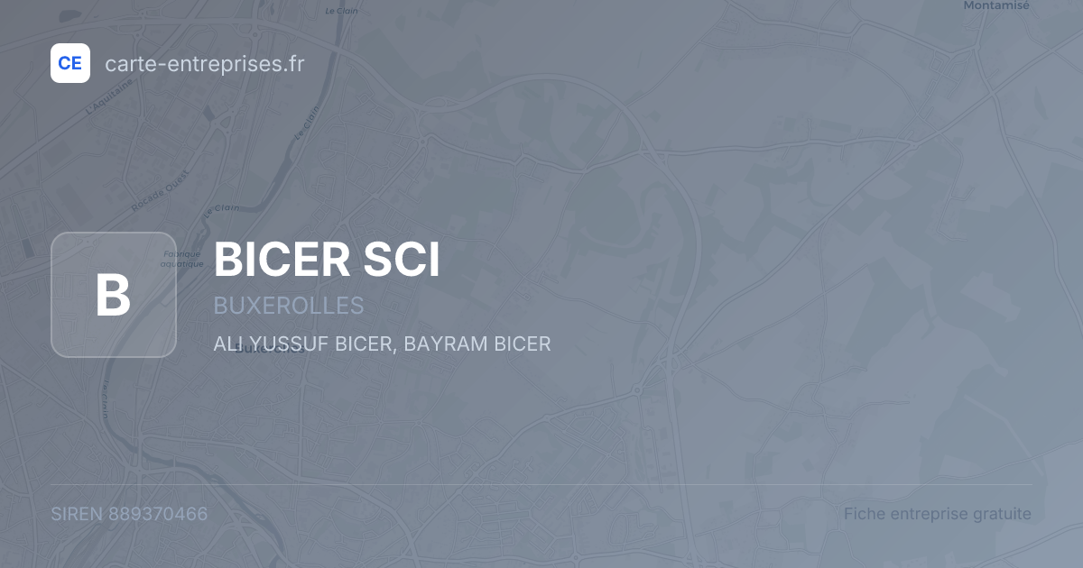 BICER SCI — 889370466 — fiche entreprise