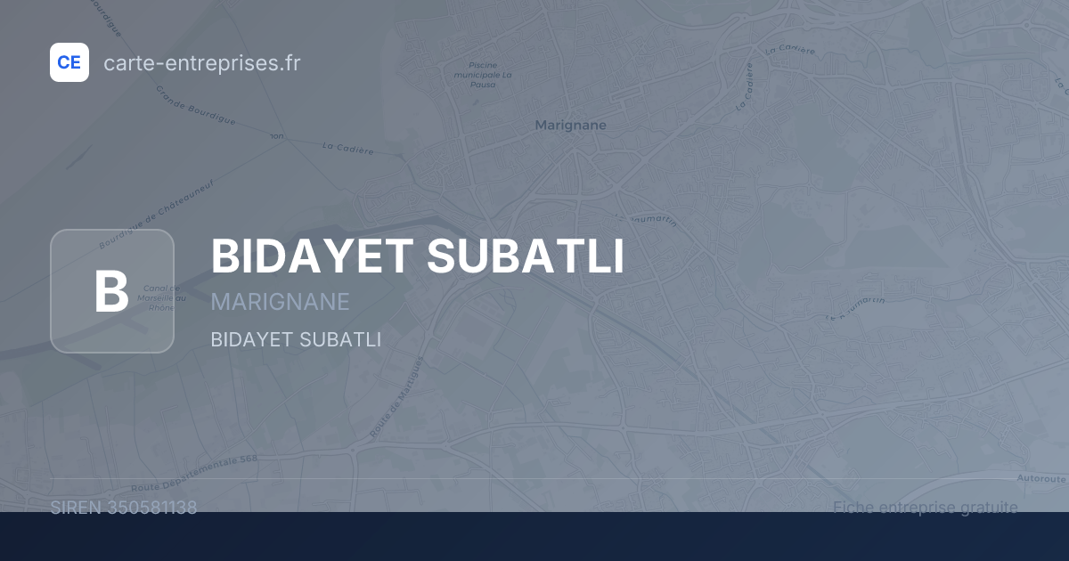 BIDAYET SUBATLI — 350581138 — fiche entreprise