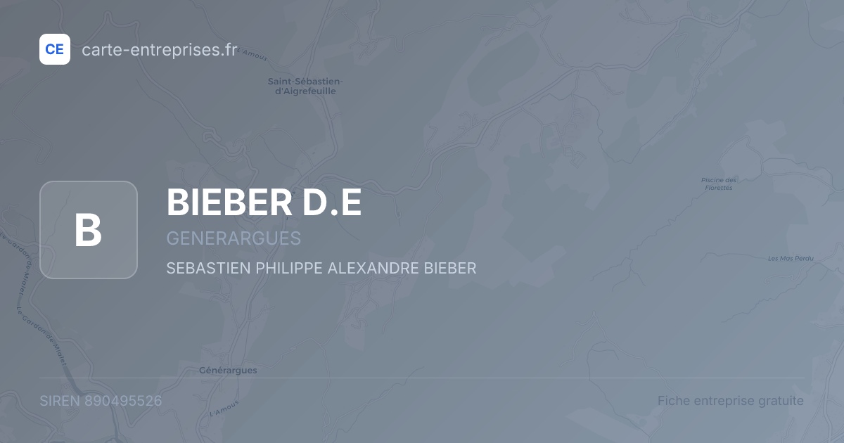 BIEBER D.E — 890495526 — fiche entreprise