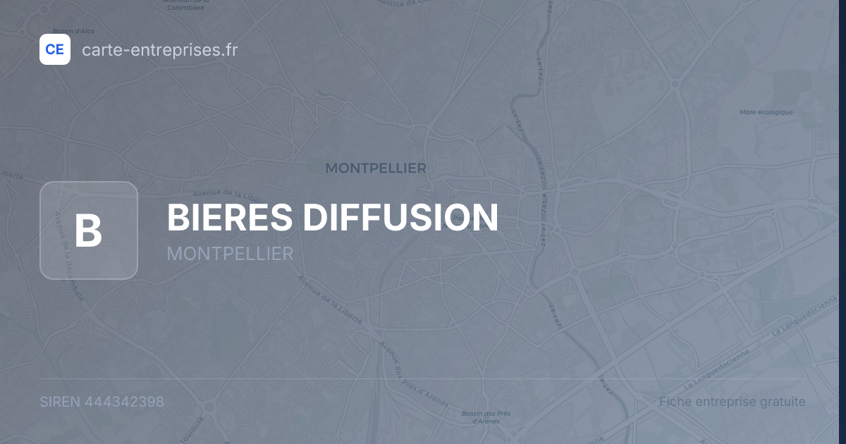 BIERES DIFFUSION — 444342398 — fiche entreprise