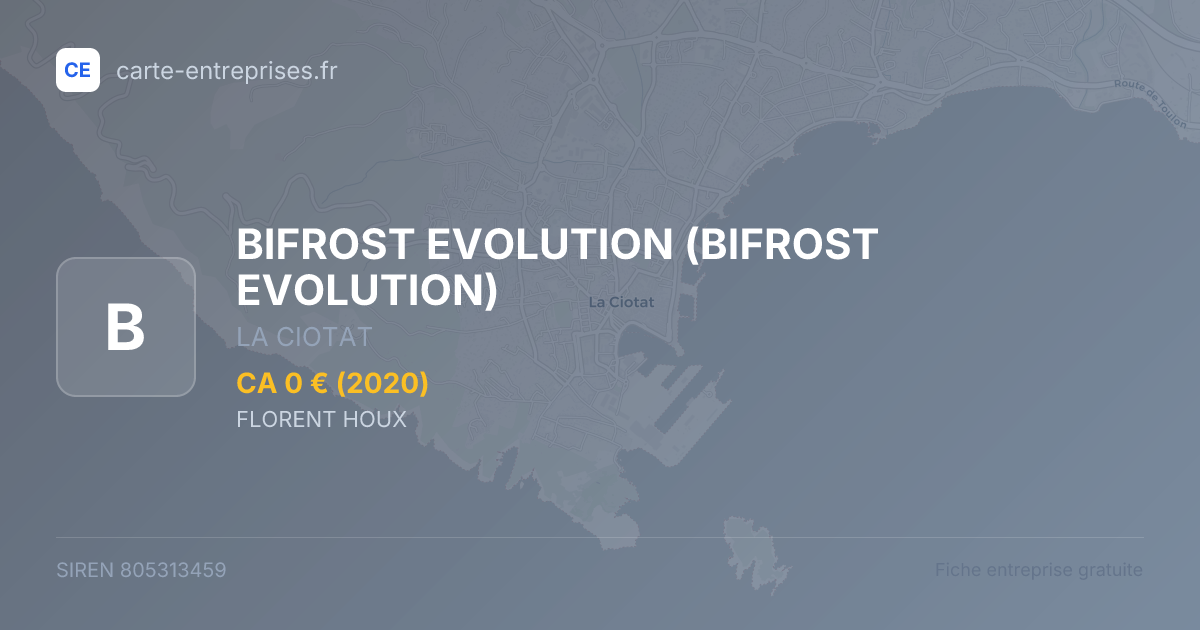 BIFROST EVOLUTION — 805313459 — fiche entreprise