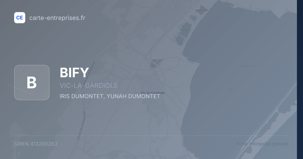 BIFY — 413290263 — fiche entreprise