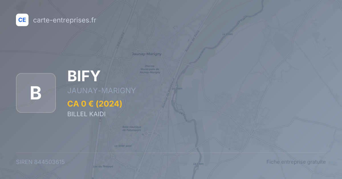 BIFY — 844503615 — fiche entreprise