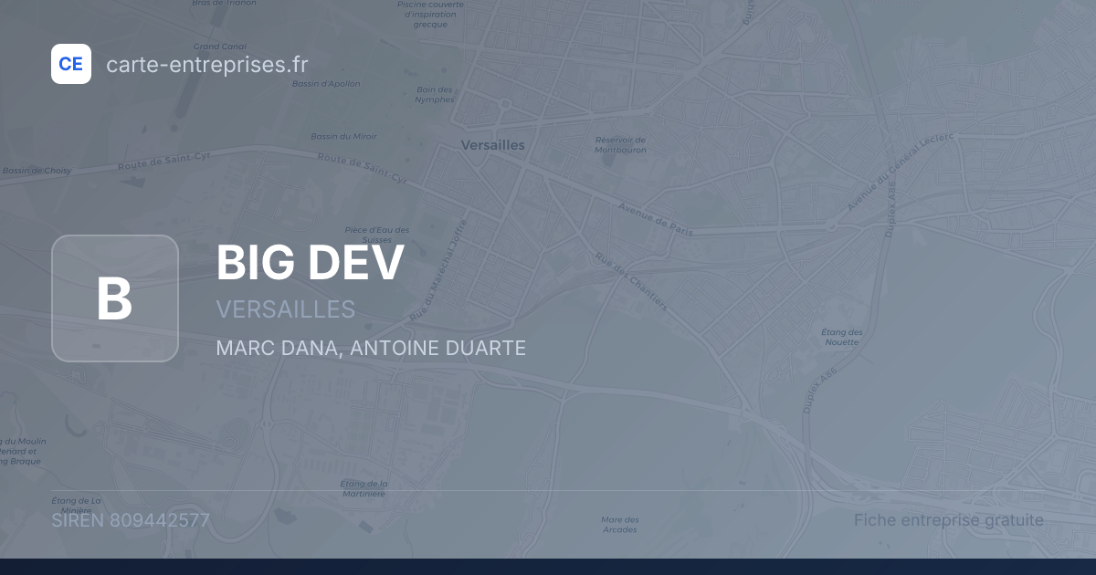 BIG DEV — 809442577 — fiche entreprise