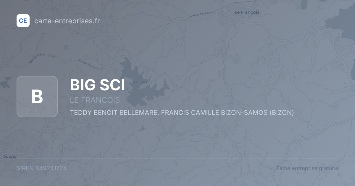 BIG SCI — 849241724 — fiche entreprise