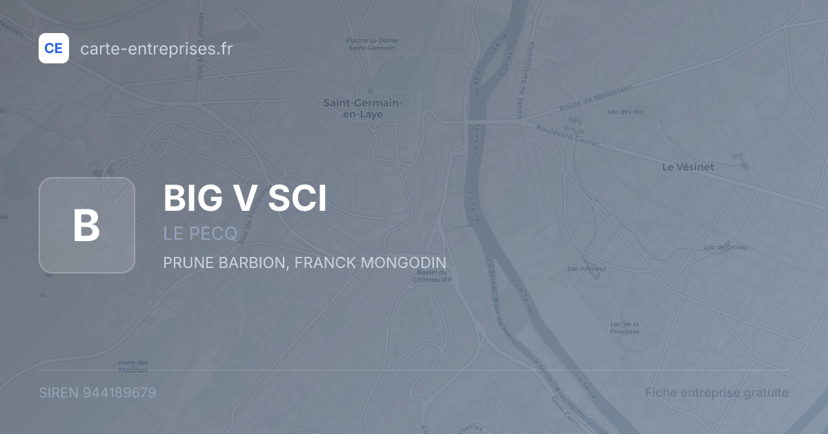 BIG V SCI — 944189679 — fiche entreprise