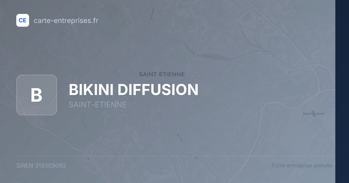 BIKINI DIFFUSION — 319309092 — fiche entreprise