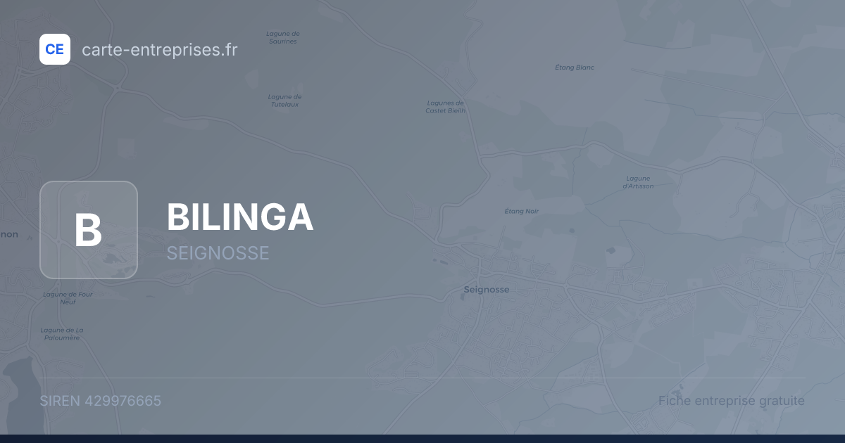 BILINGA — 429976665 — fiche entreprise