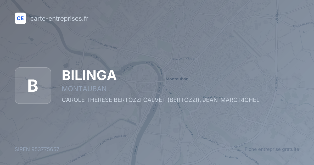 BILINGA — 953775657 — fiche entreprise
