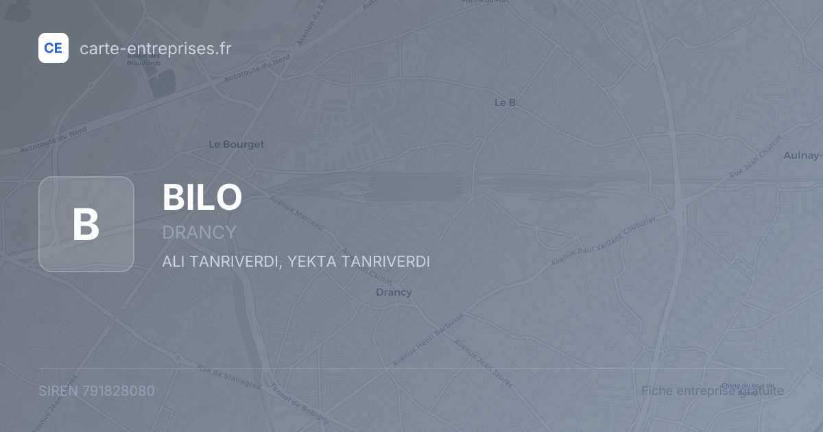 BILO — 791828080 — fiche entreprise