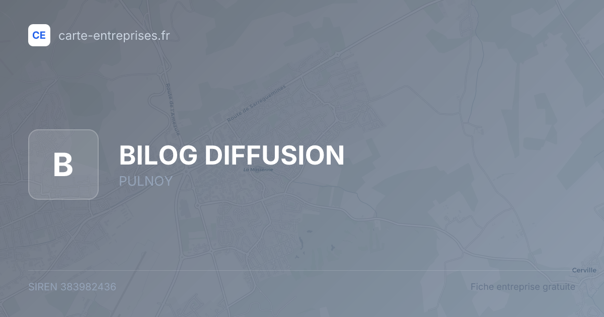 BILOG DIFFUSION — 383982436 — fiche entreprise