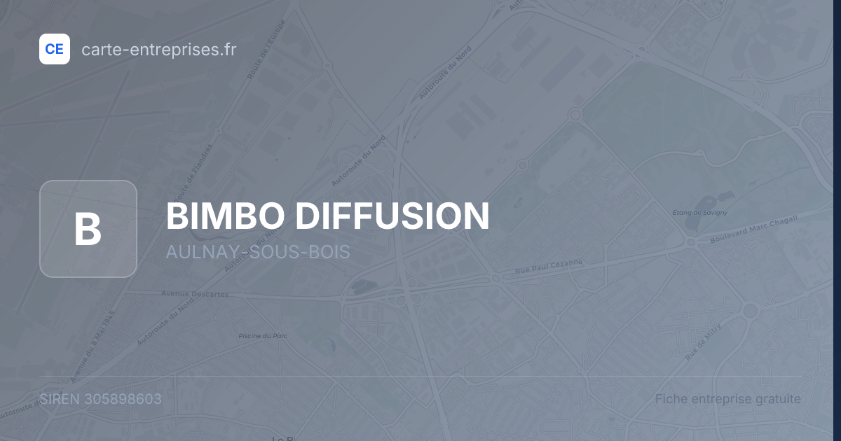 BIMBO DIFFUSION — 305898603 — fiche entreprise