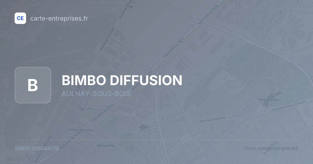 BIMBO DIFFUSION — 306564170 — fiche entreprise