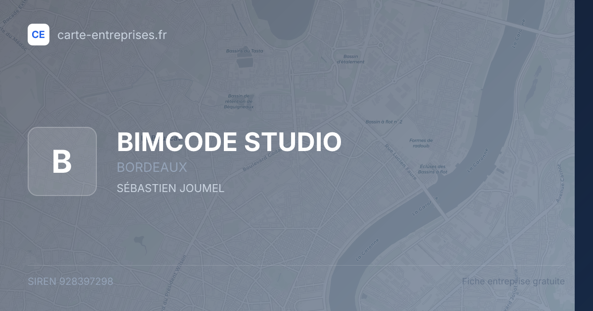 BIMCODE STUDIO — 928397298 — fiche entreprise