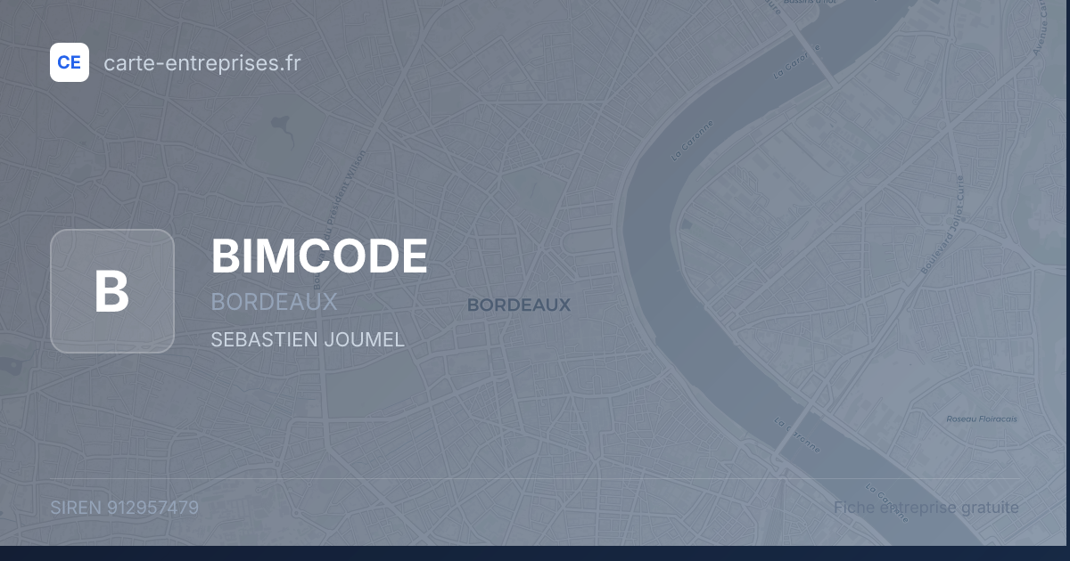 BIMCODE — 912957479 — fiche entreprise