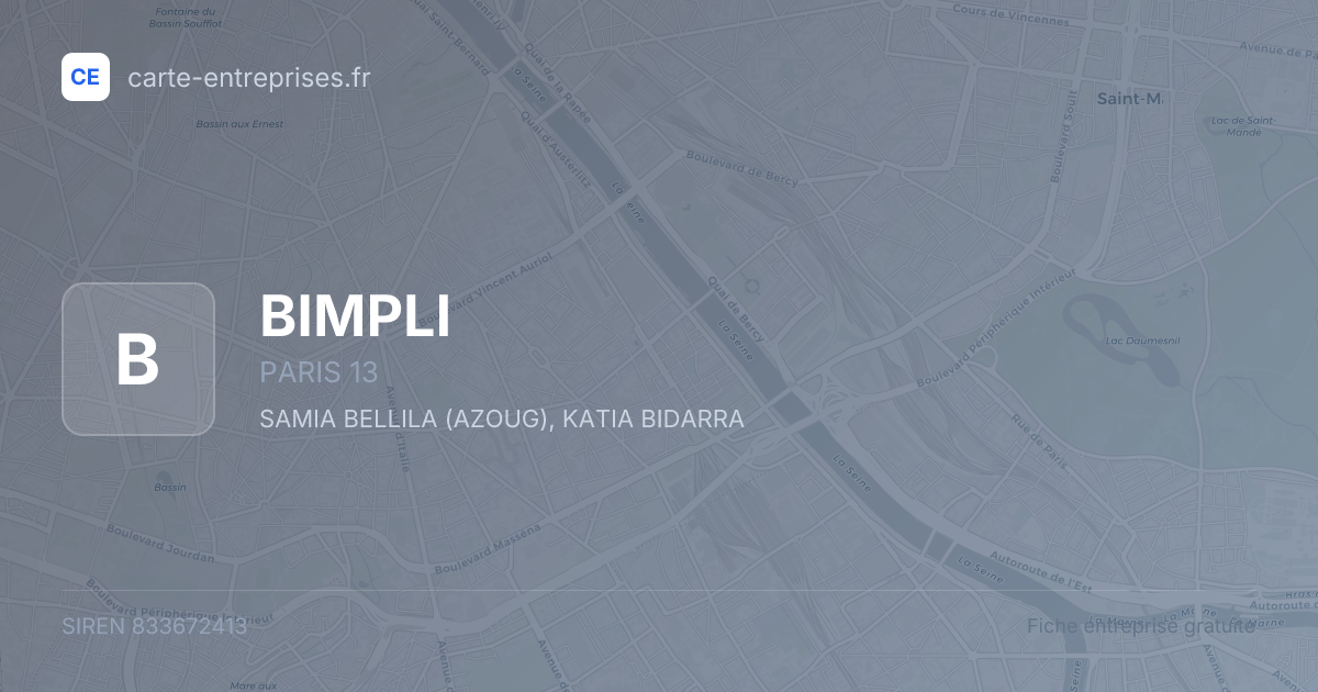 BIMPLI — 833672413 — fiche entreprise
