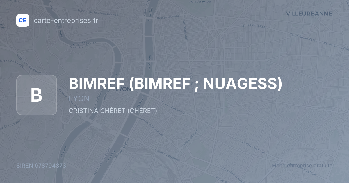 BIMREF (BIMREF ; NUAGESS) — 978794873 — fiche entreprise