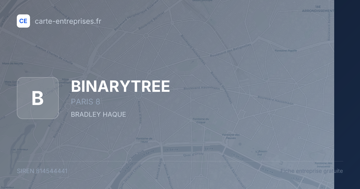 BINARYTREE — 814544441 — fiche entreprise