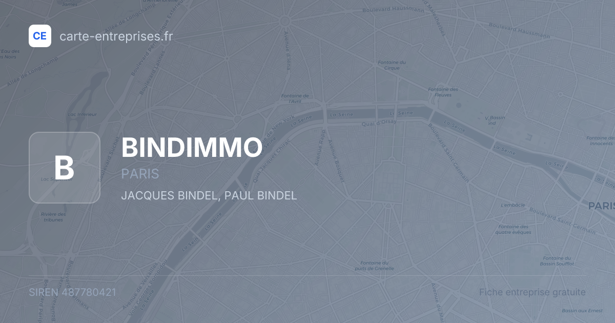 BINDIMMO — 487780421 — fiche entreprise