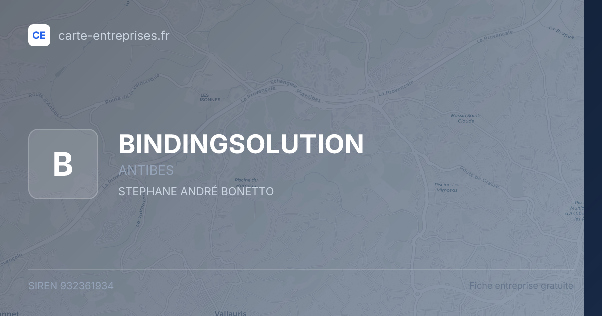 BINDINGSOLUTION — 932361934 — fiche entreprise