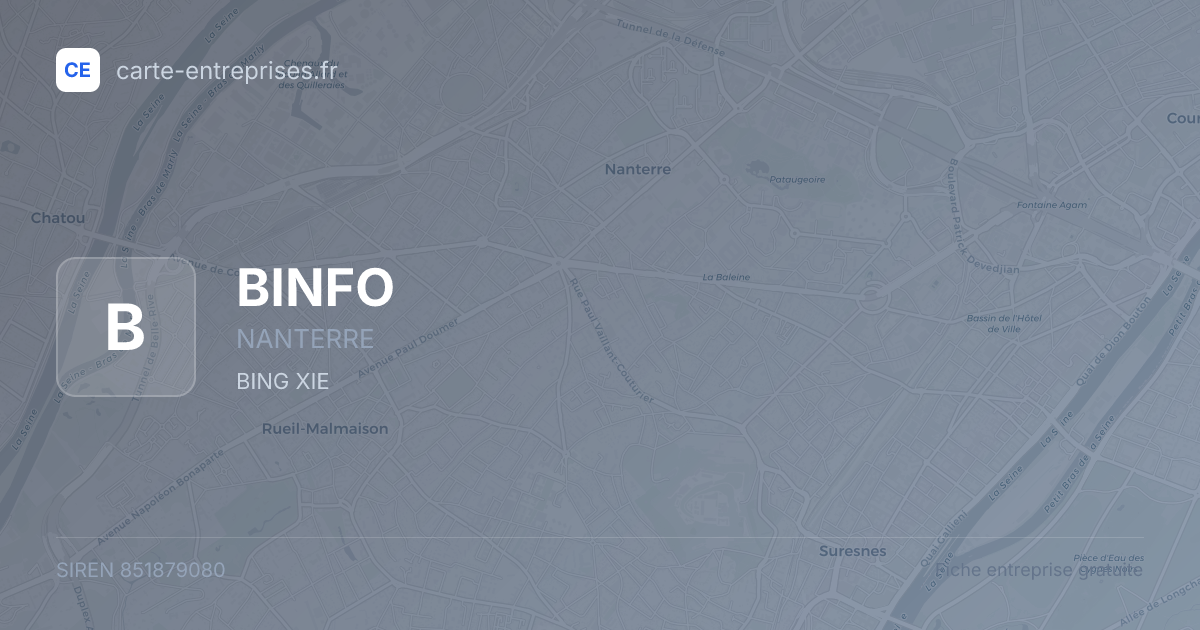 BINFO — 851879080 — fiche entreprise